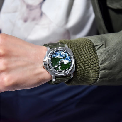Pagani Design 2025 New NH35A 43MM Fashionable Men's Automatic Mechanical Watch Stainless Steel Waterproof 10Bar dial Glow reloj