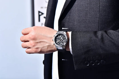 2025 New BENYAR Men's Watches Top Brand Luxury Watch For Men Chronograph Quartz Wristwatch Clock Waterproof Leather Reloj Hombre