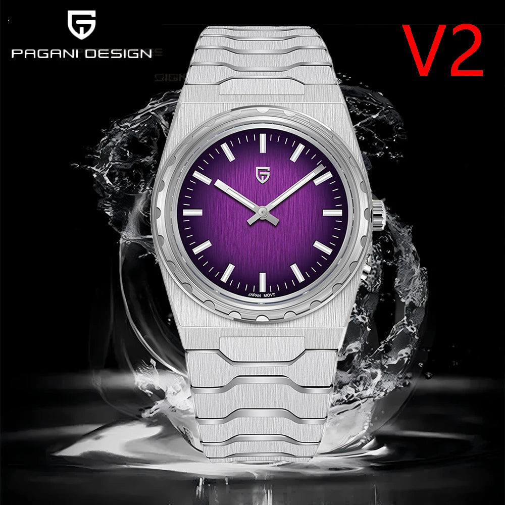 PAGANI DESIGN 2025 New VJ21 Fashion Man Quartz Watch V2 Sapphire 10Bar Waterproof Thin 7MM Luminous C3 Upgrade reloj hombre