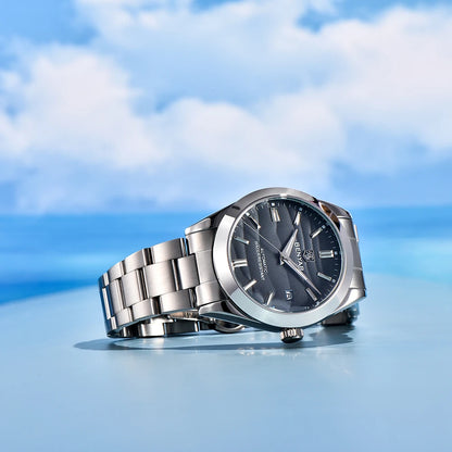 BENYAR 2024 Sand Dia 40MM Relógio Mecânico em Aço Inoxidável 316L Simples e Resistente à Água até 5 Bar - Relógio de Pulso Automático para Homem