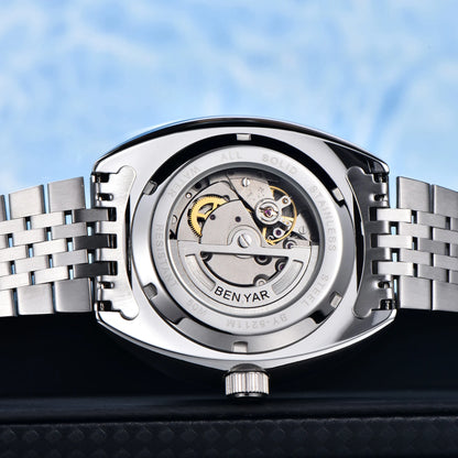 New BENYAR 42MM Tuna Men Mechanical Watch Luxury Stainless Steel Automatic Watch 50M Diving Luminous Watch for Men reloj hombre