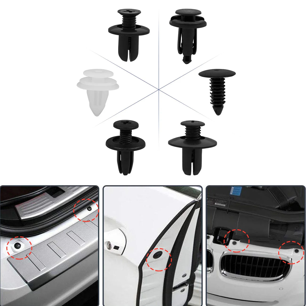 Auto Fastener Clip Mixed Car Body Push Retainer Pin Rivet Bumper Door Trim Panel Fastener Kit Car Clips Box or Bag packaging