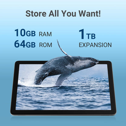 R10XS 10.I Inch Wifi Tablet PC Android 14 10GB+64GB Android Tablet Touch Screen Education Tablet for School