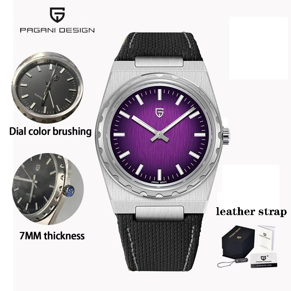 PAGANI DESIGN 2025 New VJ21 Fashion Man Quartz Watch V2 Sapphire 10Bar Waterproof Thin 7MM Luminous C3 Upgrade reloj hombre