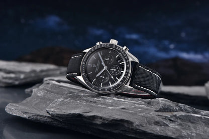 PAGANI DESIGN 2025 New Moon Watch Retro Luxury Quartz Watches For Men Stainless steel Luminous waterproof Sport Chronograph Man