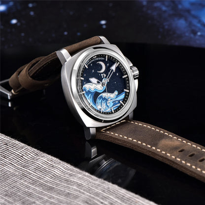 Pagani Design 2025 New NH35A 43MM Fashionable Men's Automatic Mechanical Watch Stainless Steel Waterproof 10Bar dial Glow reloj