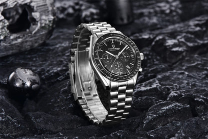 PAGANI DESIGN 2025 New Moon Watch For Men Quartz Multifunction Chronograph Sports Mens Watches Top Brand Luxury Sapphire Mirror