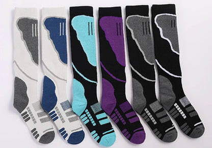 1 Pair Merino Wool Thermal Socks Men Women Winter Long Warm Compression Socks for Ski Hiking Snowboarding Climbing Sports Socks