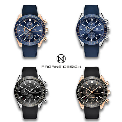 PAGRNE DESIGN Quartz Watches Multi functional chronograph 44mm Fashionable men's watch PAGANI DESIGN Extended Brand PG5140