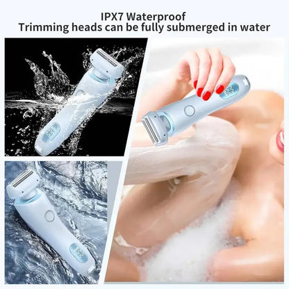 Portable Waterproof 2 In 1 Painless Shaving Knife Lady Private Part Hair Shaver Trimmer Epilator Bikini Trimmer Electric Razors