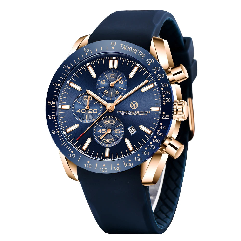 PAGRNE DESIGN Quartz Watches Multi functional chronograph 44mm Fashionable men's watch PAGANI DESIGN Extended Brand PG5140