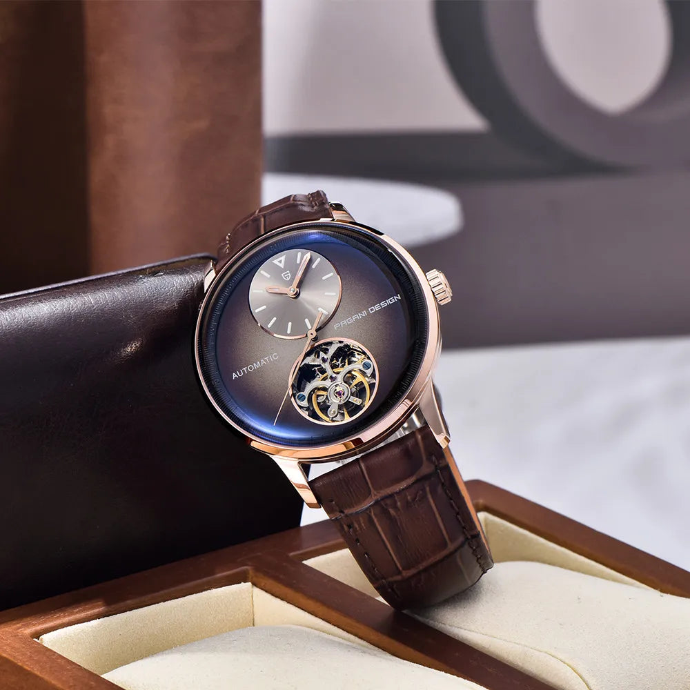 PAGANI DESIGN 2025 New Mechanical Tourbillon Men's watches 42mm Dial 100M Waterproof Watch Luminous Luxury Automatic Man watch