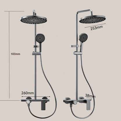Gray Bathroom Shower Set Rainfall Shower Faucet Set Apartment Hotels Household multifunctional Split Bathtub Showers
