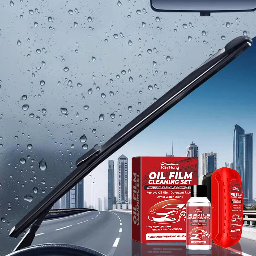 Glass Cleaning Board with Glass Oil Refill Universal Glass Cleaning Wipe Board Dust Remover Automobile Windshield Wiper Tools