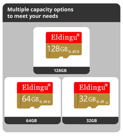 Eldingu Original TF Card 64G Class10 A1 for Surveillance Video MP3 MP4 Mobile Phone Memory Card 32GB U1 TF Card 128GB U3