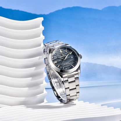 BENYAR 2024 Sand Dia 40MM Relógio Mecânico em Aço Inoxidável 316L Simples e Resistente à Água até 5 Bar - Relógio de Pulso Automático para Homem