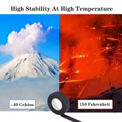 Fita adesiva de tecido Coroplast resistente ao calor e retardante de chamas, com 15 metros de comprimento, para proteção de cablagens e cablagem automóvel.