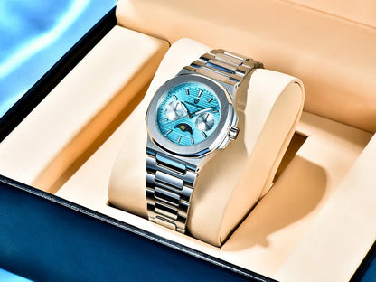 Pagani design 2025new women's watch luxury quartz watch top Sapphire luminous chronograph watch clock complete calendar gift box