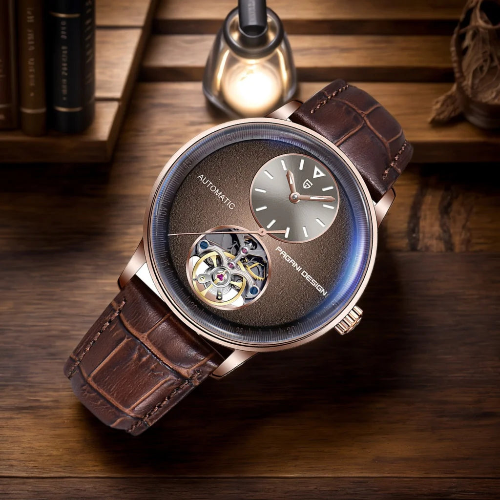 PAGANI DESIGN 2025 New Mechanical Tourbillon Men's watches 42mm Dial 100M Waterproof Watch Luminous Luxury Automatic Man watch