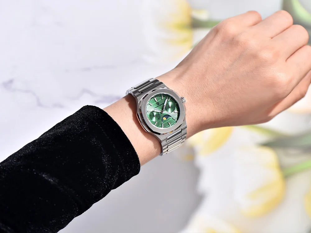 Pagani design 2025new women's watch luxury quartz watch top Sapphire luminous chronograph watch clock complete calendar gift box