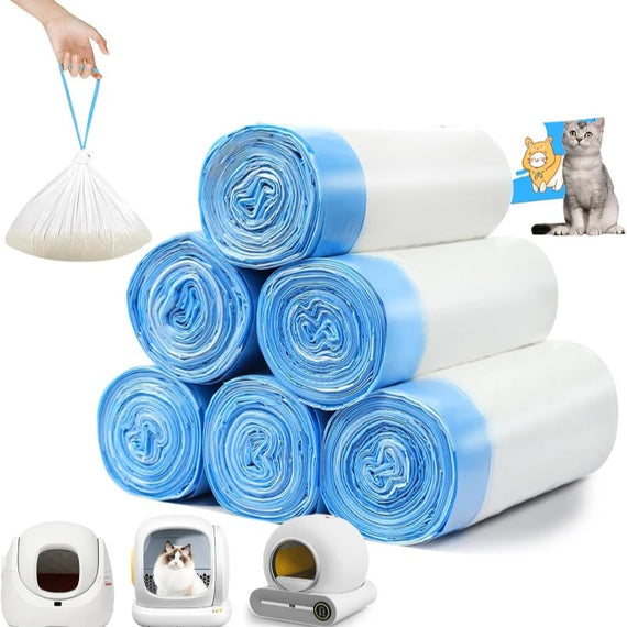 Sacos de areia para gatos com 90 contagens, para caixa de areia automática, forros extra grossos para caixa de areia de gato para MeoWant/catlink/Tonepie Toilette