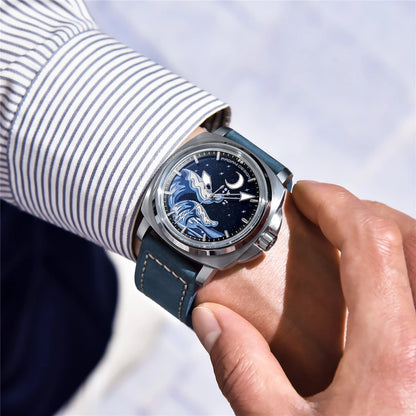 Pagani Design 2025 New NH35A 43MM Fashionable Men's Automatic Mechanical Watch Stainless Steel Waterproof 10Bar dial Glow reloj