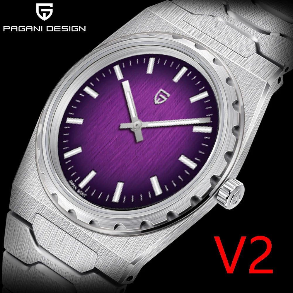 PAGANI DESIGN 2025 New VJ21 Fashion Man Quartz Watch V2 Sapphire 10Bar Waterproof Thin 7MM Luminous C3 Upgrade reloj hombre