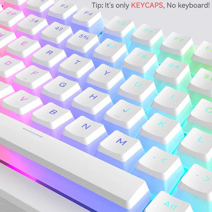 New Pudding PBT Keycaps 129 Keys Double Shot Translucent for 60% 80% 100% Layout OEM Profile for RGB Mechanical Gaming Keyboard