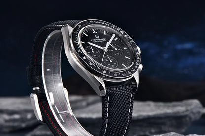 PAGANI DESIGN 2025 New Moon Watch Retro Luxury Quartz Watches For Men Stainless steel Luminous waterproof Sport Chronograph Man