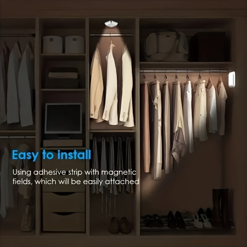 3pcs/6pcs Motion Sensor LED Night Light for Bathroom, Bedside, Corridor, Aisle, Toilet, Staircase, And Cabinet - Intelligent PIR, And Easy to Install, Smart Light