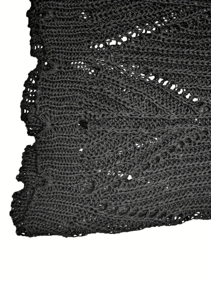 Crochet Scallop Trim Shorts, Casual Beach Wear Elastic Waist Shorts, Women's Clothing