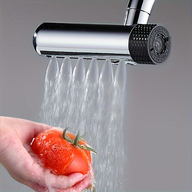 Modern 360° Rotating Faucet Nozzle Replacement Parts with 6 Spray Modes for Kitchen Sink, Metal and Plastic Materials, Splash-Proof Design, A Great Gift Idea