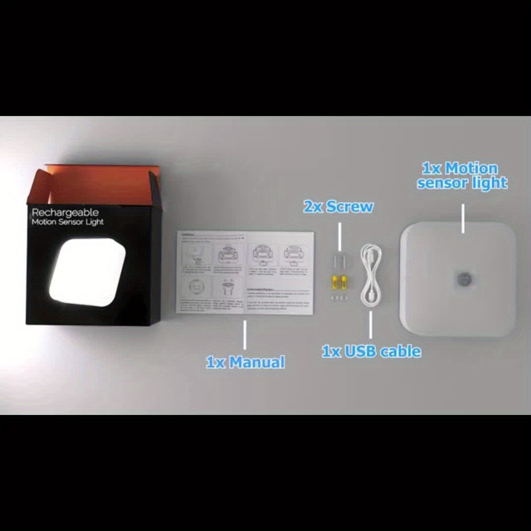 1 Modern Motion Sensor LED Ceiling Light, 500LM High Brightness 10000mAh Rechargeable Battery Powered Wireless, Day and Night Two Work Modes Motion Sensor Lamp, Suitable for Entrance, Kitchen, Stairs, Hallway, Pantry, Superma