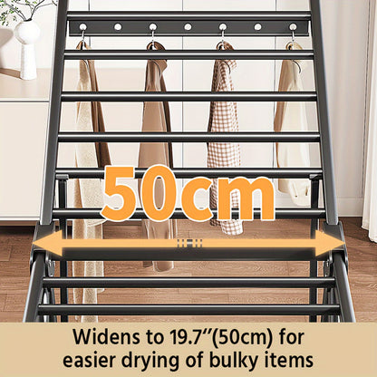 Joybos® Ultimate Space-Saving Foldable Drying Rack - 2-Level Laundry Drying Genius, Free-Standing With Height-Adjustable Wings, Effortless Storage Solution For Any Home, Drying Racks