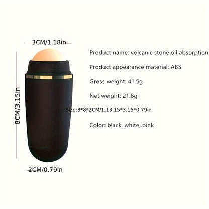 2 In 1 Oil Absorbing Volcanic Roller Volcanic Rolling Balls For Face Volcanic Stone Face Roller Portable Reusable Oil Control On The Go Instant Results Remove Excess Shine For Oily Skin