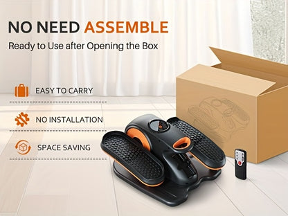 Actflame Under Desk Elliptical Machine, Electric Seated Pedal Exerciser for Seniors Fully Assembled,  Stepper Sitting Leg Exerciser with Remoter, 12 Level Speed Forward & Reverse Direction, Manual & Auto Mode for Home Office,