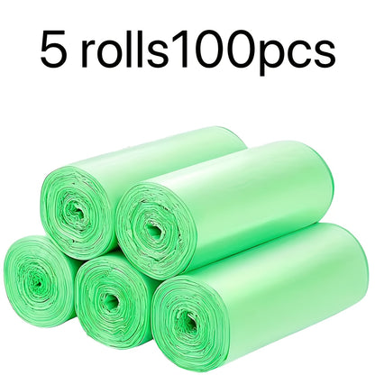 5 rolos com 100 sacos de lixo cada, capacidade de 9,99L (45,01 x 50,01 cm) - Alta qualidade, à prova de fugas, multiusos para casa, cozinha, escritório, escola, exterior e casa de banho - Sacos de lixo descartáveis ​​de plástico ecológicos.