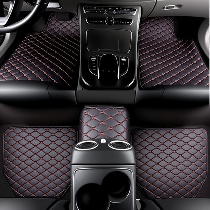 5pcs Luxury Car Floor Mats, All-Season Universal Fit, Easy to Clean, Anti-Slip, for Sedan, Truck & SUV Interior Protection