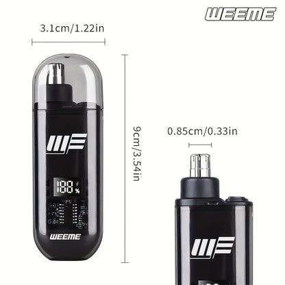WEEME Men'S USB-Powered Ear & Nose Hair Trimmer with LCD Display, Rechargeable Battery, Ergonomic Design for Precise Trimming, Ideal Gift for Father'S Day, Birthday