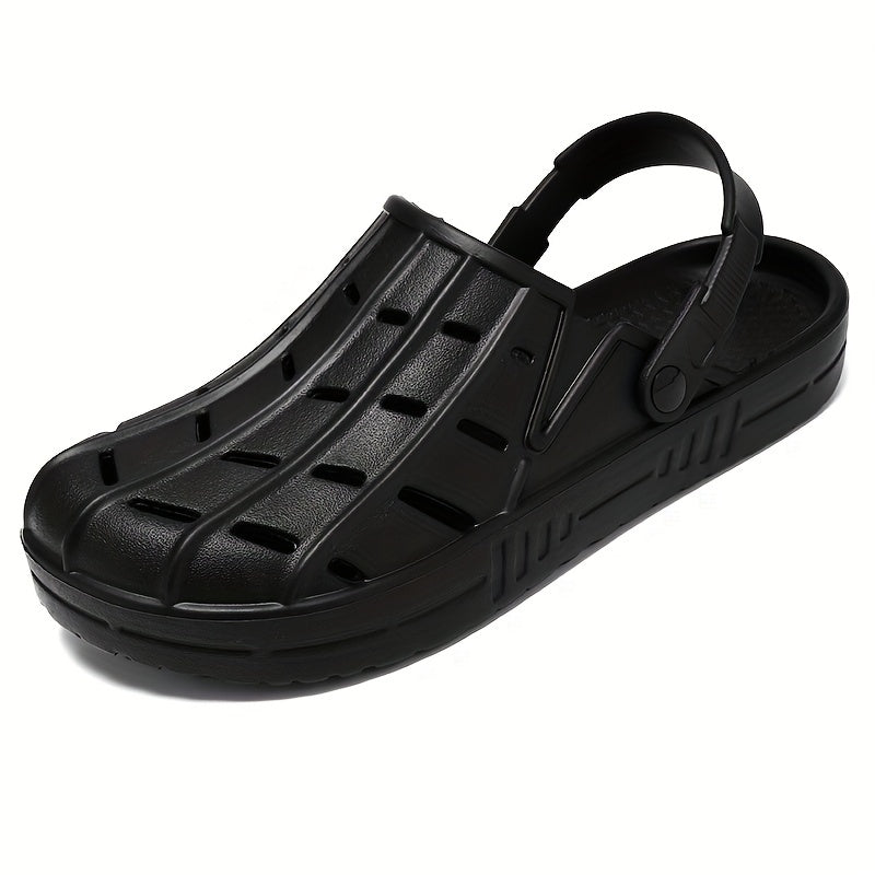 Men's Fashionable Breathable Oversized Clogs - Casual Slip-On Beach & Garden Sandals, EVA Material