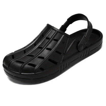 Men's Fashionable Breathable Oversized Clogs - Casual Slip-On Beach & Garden Sandals, EVA Material