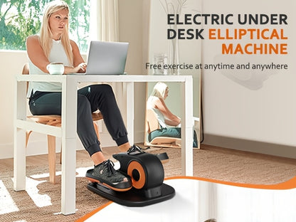 Actflame Under Desk Elliptical Machine, Electric Seated Pedal Exerciser for Seniors Fully Assembled,  Stepper Sitting Leg Exerciser with Remoter, 12 Level Speed Forward & Reverse Direction, Manual & Auto Mode for Home Office,