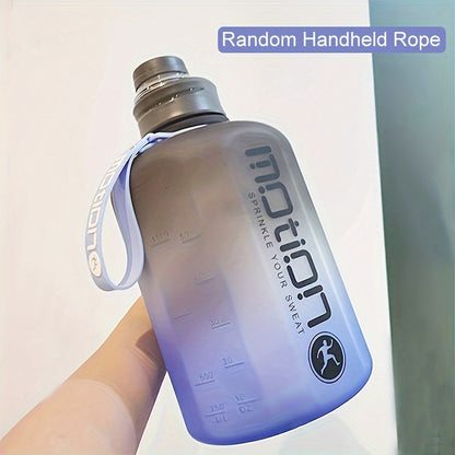 1pc, Water Bottle, Sports Water Bottle With Handle, Plastic Water Bottle, Gradient Color Large Capacity Water Bottle, Frosted Fashion Water Bottle, Outdoor Sports Bottles, 2200ml/77.93oz