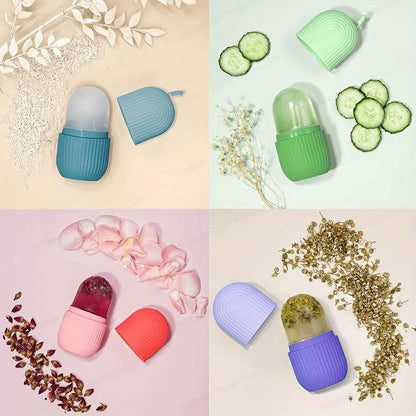Silicone Ice Face Roller - Massage Skin - Beauty Facial Massage Roller For Eyes, Neck, And Face - Skin Care Tool