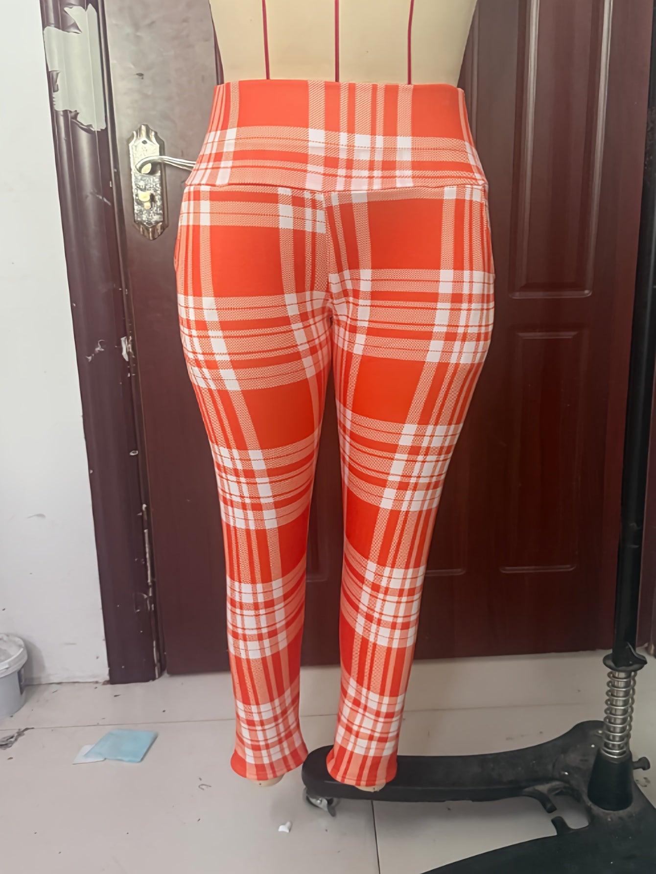 Women'S Thick Fleece-Lined High-Waisted Leggings with Pockets - Cozy Winter Trousers, Elastic Waistband, Straight-Leg Design, All-Season Comfort, Casual Wear