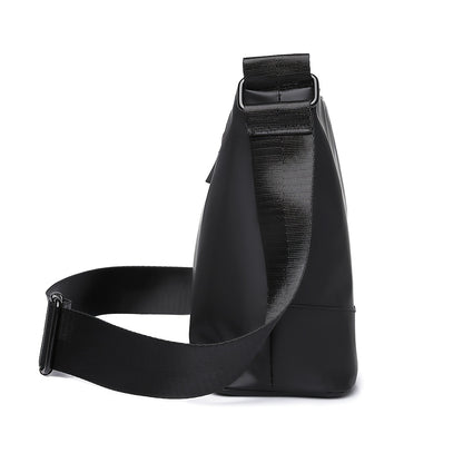 Men's Fashionable Small Crossbody Bag with Triple Compartment, Nylon, Zip Closure, Polyester Lined - Ideal for Daily Commute, Backpack, Capacity