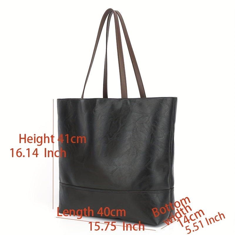 Women'S Vintage Large-Capacity Shoulder Tote Bag