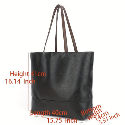 Women'S Vintage Large-Capacity Shoulder Tote Bag