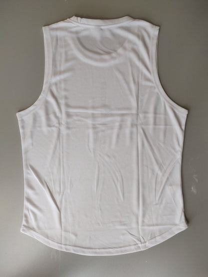 Letter Print Comfy Breathable Tank Top, Men's Casual Stretch Sleeveless T-shirt For Summer Gym Workout Training Basketball