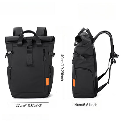 Large Capacity Oxford Commuter Backpack with Adjustable Straps, Casual Business Travel Computer Bag for College Students, Black, Travel Backpack | Modern Backpack | Polyester Lined, Backpack for School